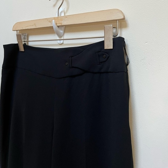 Karen Millen Black Wide Leg Side Zipper Pocket Work Pant Size 8 (M) - Picture 4 of 8